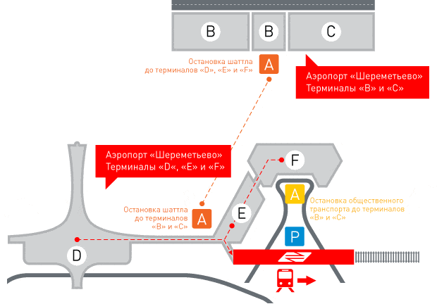 Схема аэропорта шереметьево