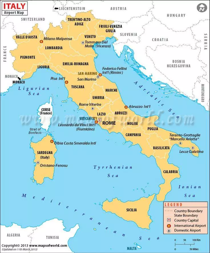 Карты италии