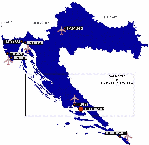 Аэропорты хорватии: список и описание, расположение на карте