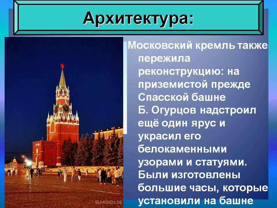 Соборы московского кремля - краткое описание по окружающему миру для 4 класса
