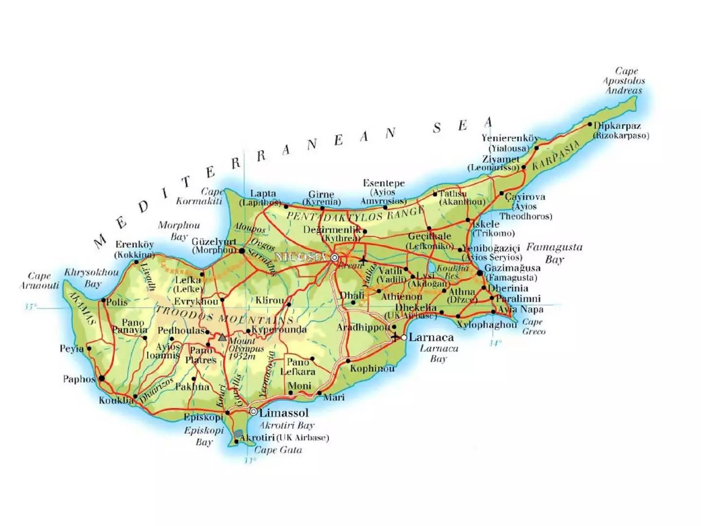 Аэропорты на кипре: описание, расположение, маршруты на карте
