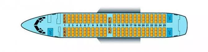Схема салона Боинг 737-300: лучшие места в самолете