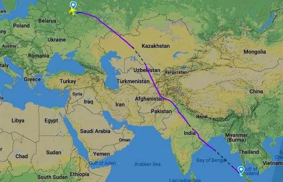 Сколько лететь до таиланда из москвы прямым рейсом и с пересадками?