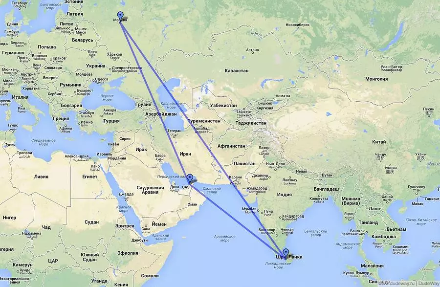 Шри-ланка — сколько лететь из москвы прямым рейсом и с пересадками?