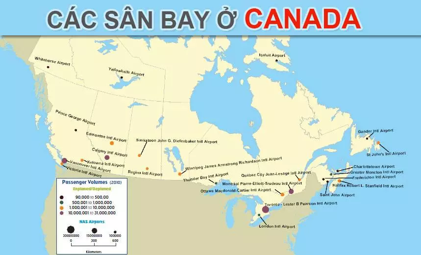 Список международных аэропортов в канаде