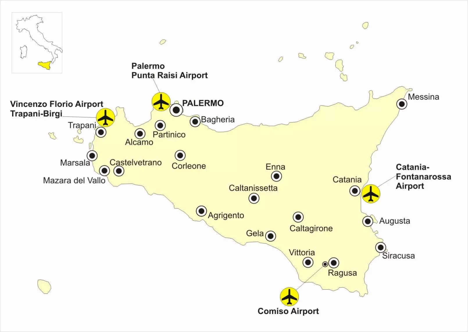 Список аэропортов сицилии