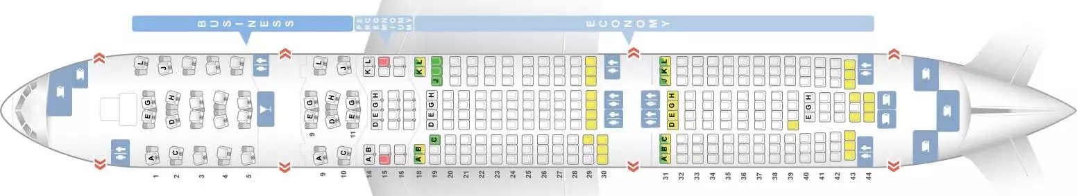 Схема салона и лучшие места boeing 777-200 nordwind | авиакомпании и авиалинии россии и мира