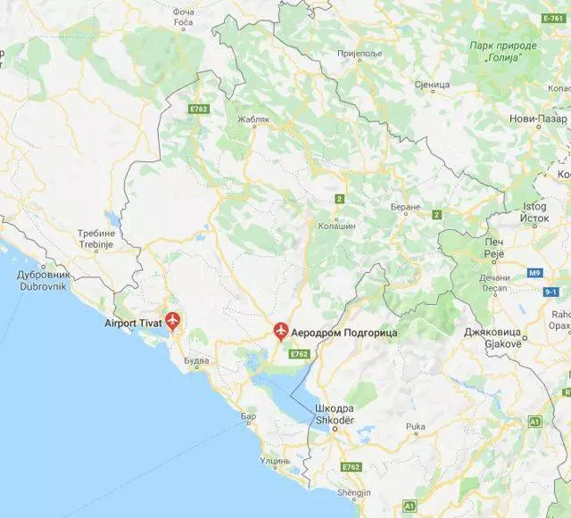 Аэропорты черногории: тиват, голубовцы в подгорице