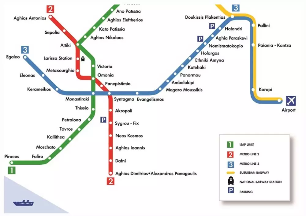 Как добраться из аэропорта Афин до Афин