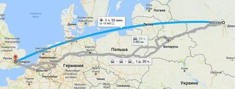 Сколько лететь до германии из москвы и других крупных городов