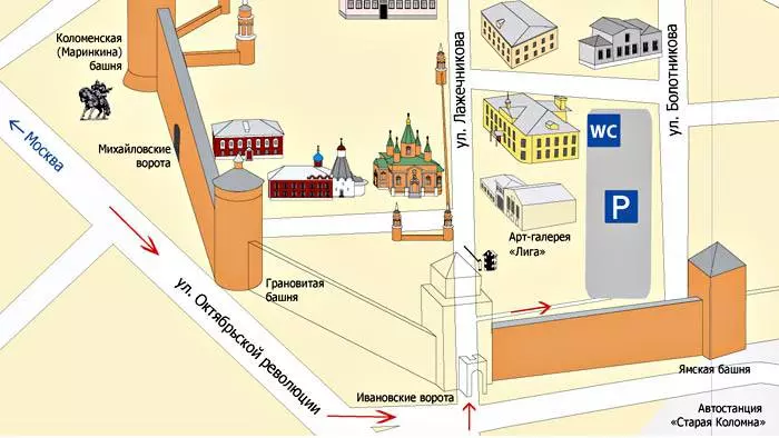 Коломенский кремль: адрес, как добраться, история, описание, карта.