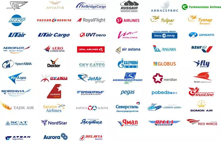 Список ливрей и логотипов авиакомпаний