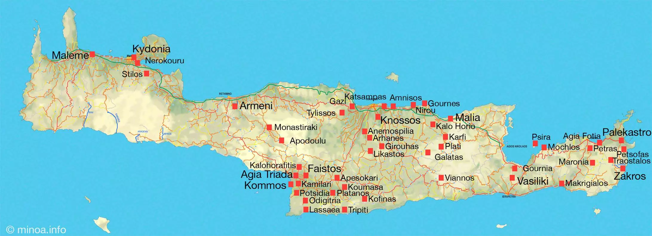 Аэропорты на крите: описание, расположение, маршруты на карте
