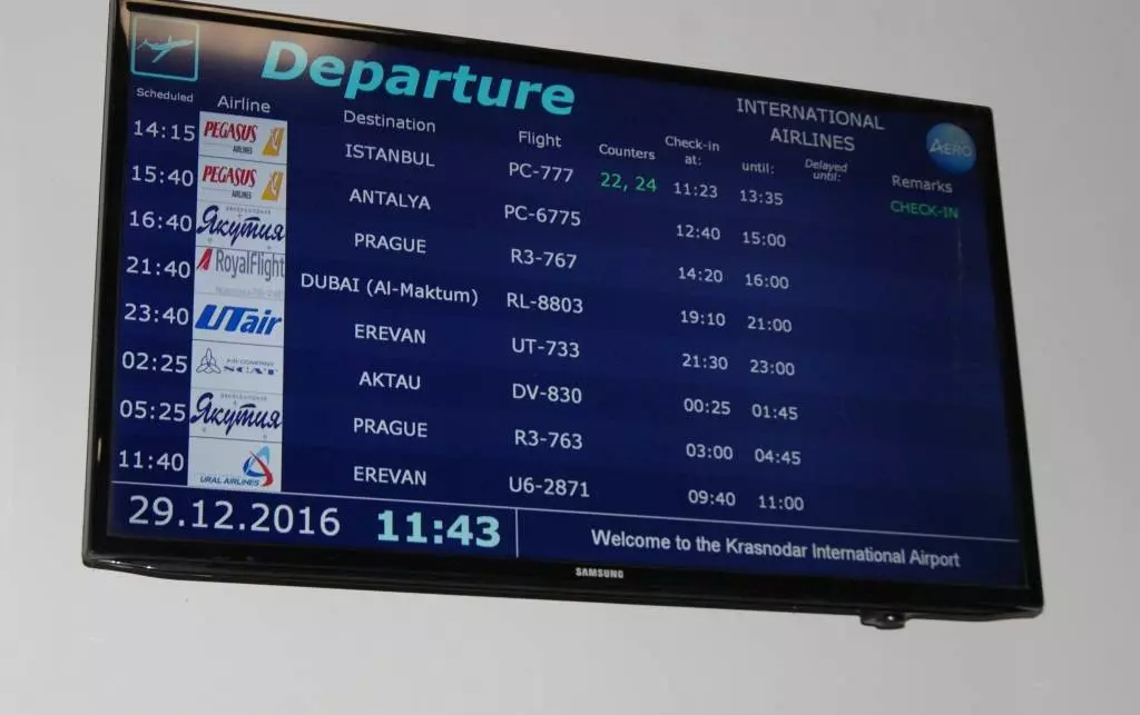 Международный аэропорт краснодар (krr) расписание прилета самолетов