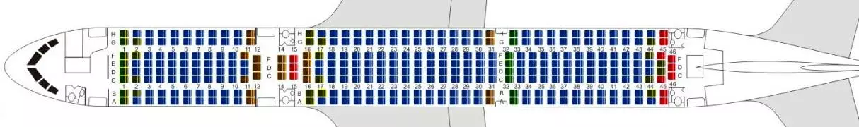 Схема салона и лучшие места в самолете боинг 767 300 авиакомпании azur air
