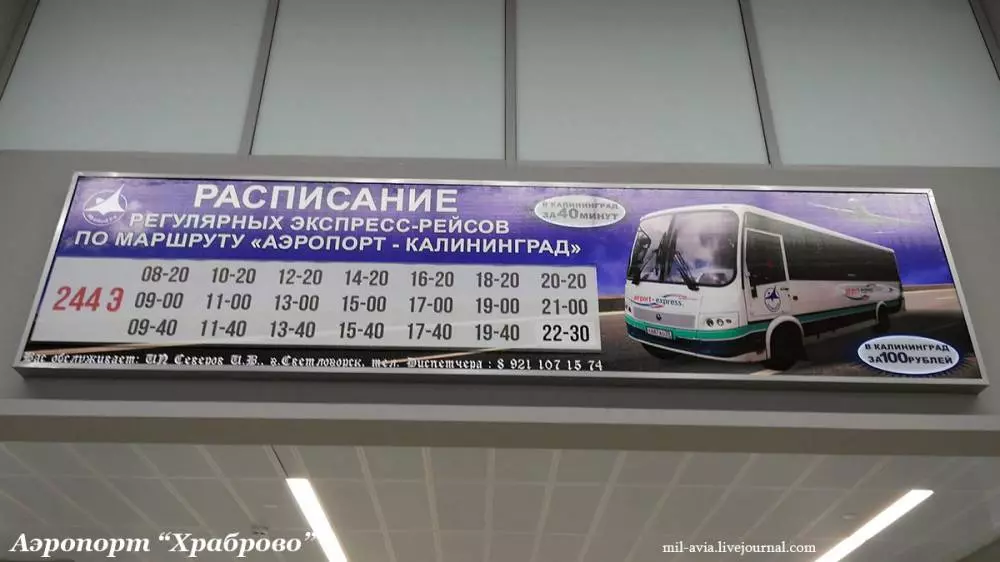 Как добраться из аэропорта храброво в калининград до центра города: расписание автобусов