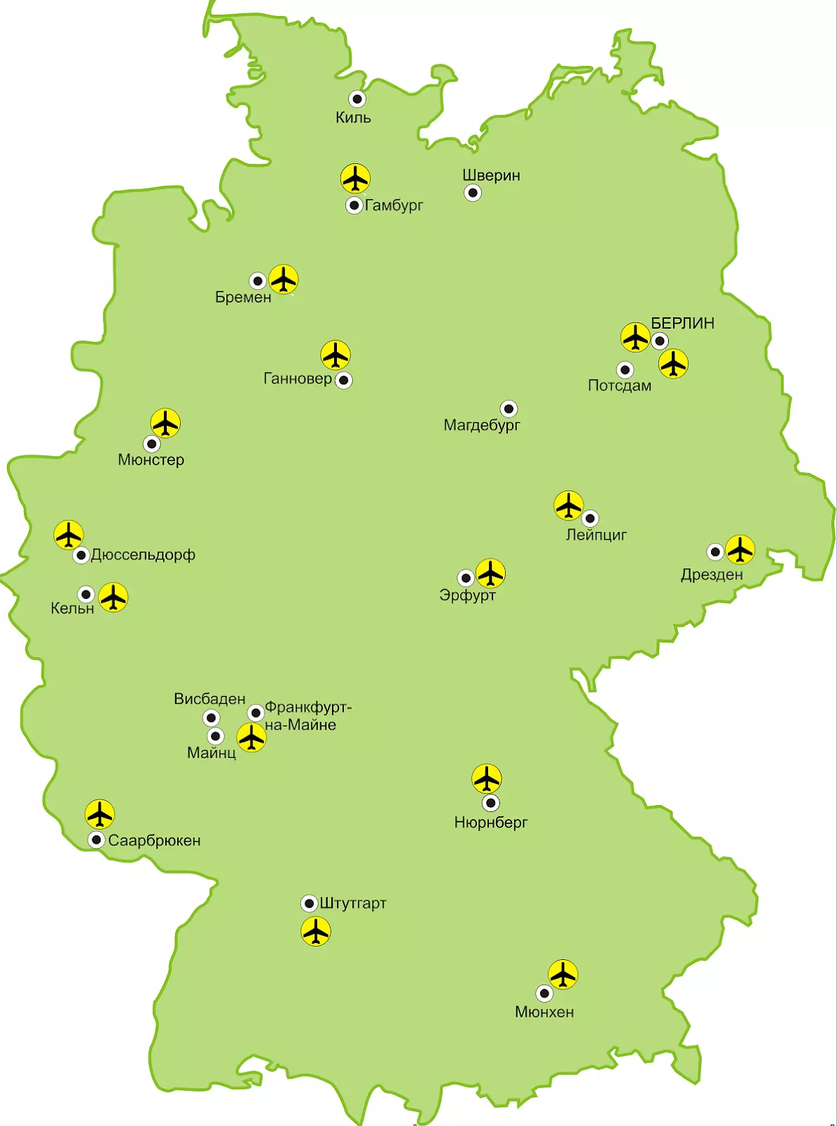 Подробная карта германии на русском языке с городами, карта языков германии — туристер.ру