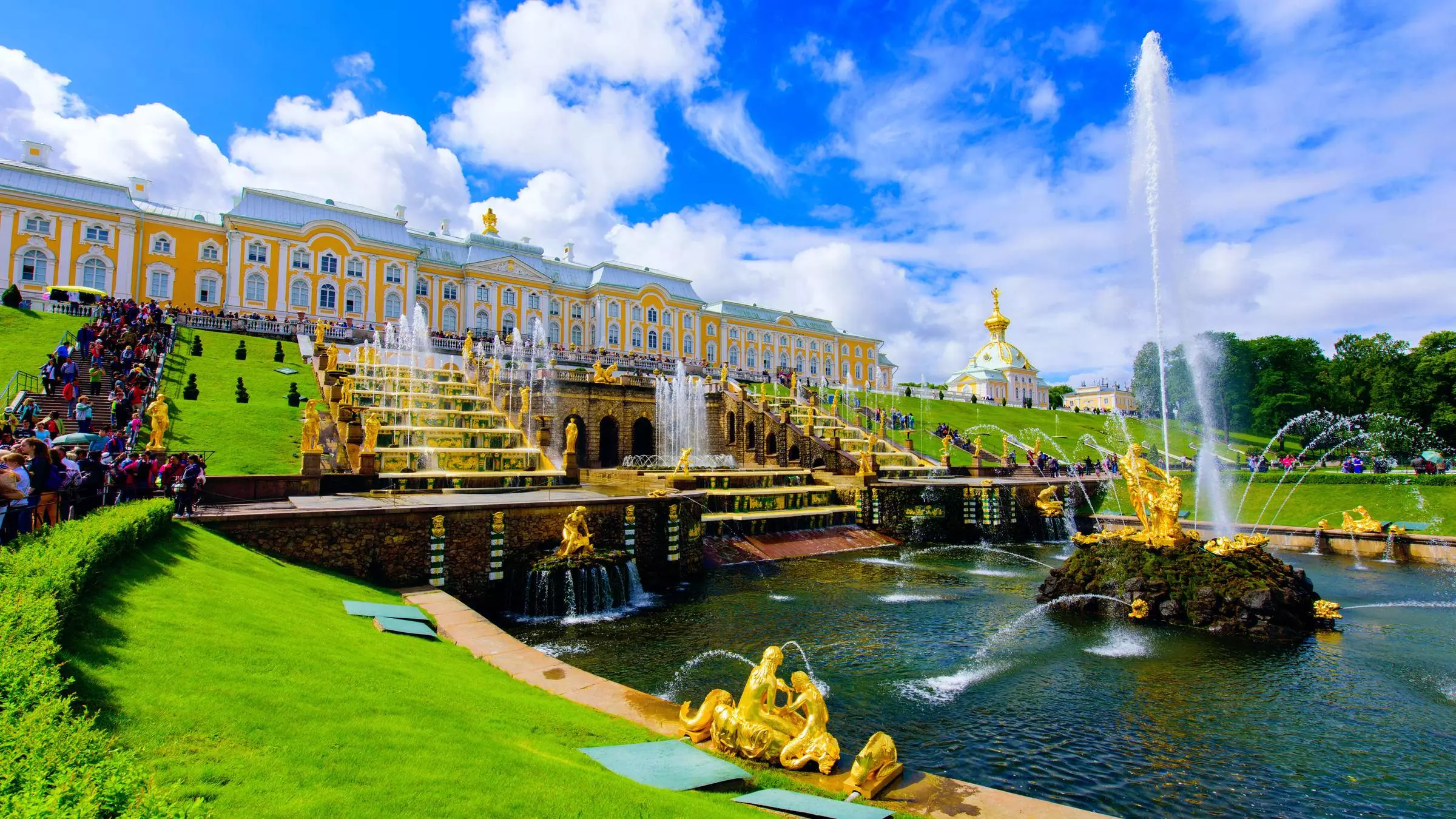 Парк петергофа: фонтаны и достопримечательности на карте