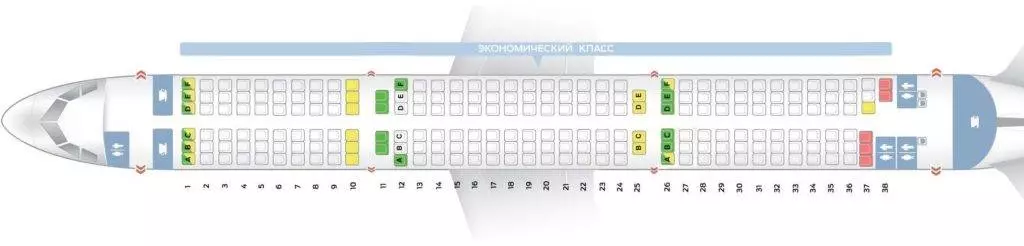 Схема салона Airbus A320: лучшие места