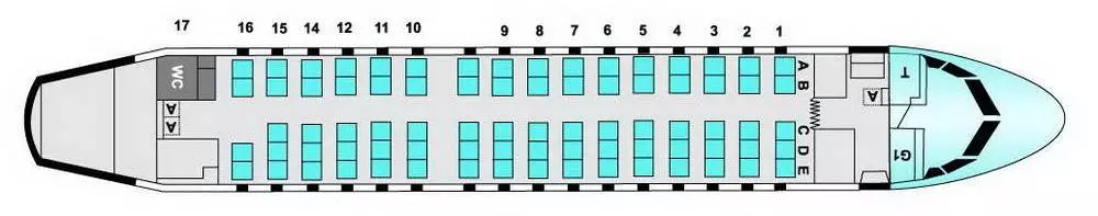 Сухой суперджет 100 азимут – схема салона, где лучше сидеть в самолете