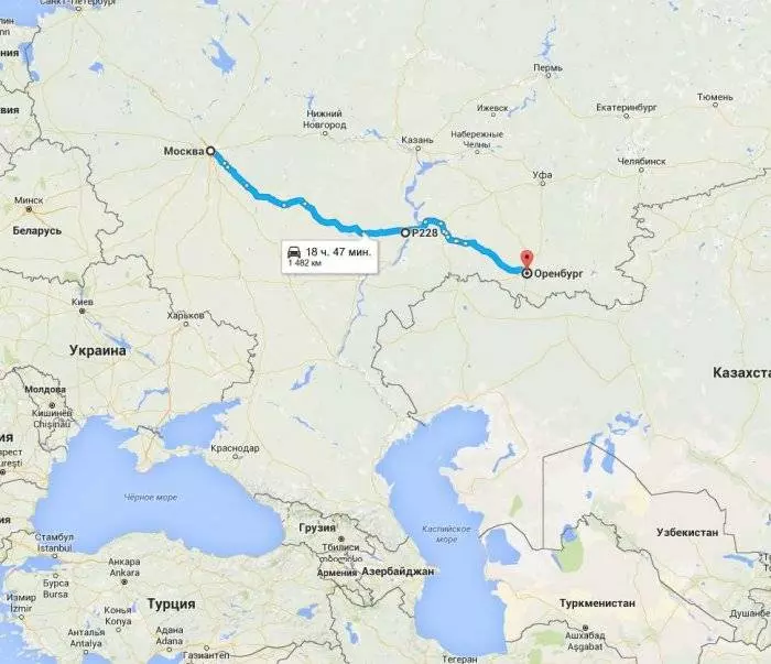 Где находится оренбург — расстояние от москвы.