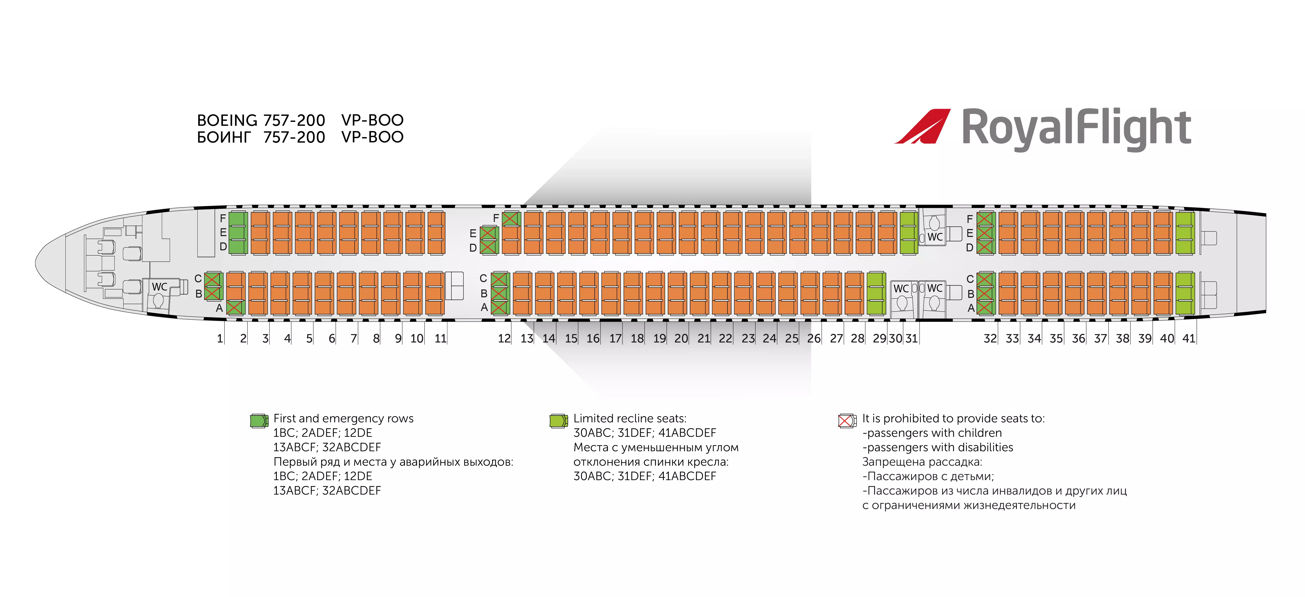Boeing 757-200: характеристики, схема салона, лучшие места