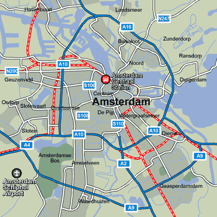 Как добраться из аэропорта амстердама схипхол до центра города