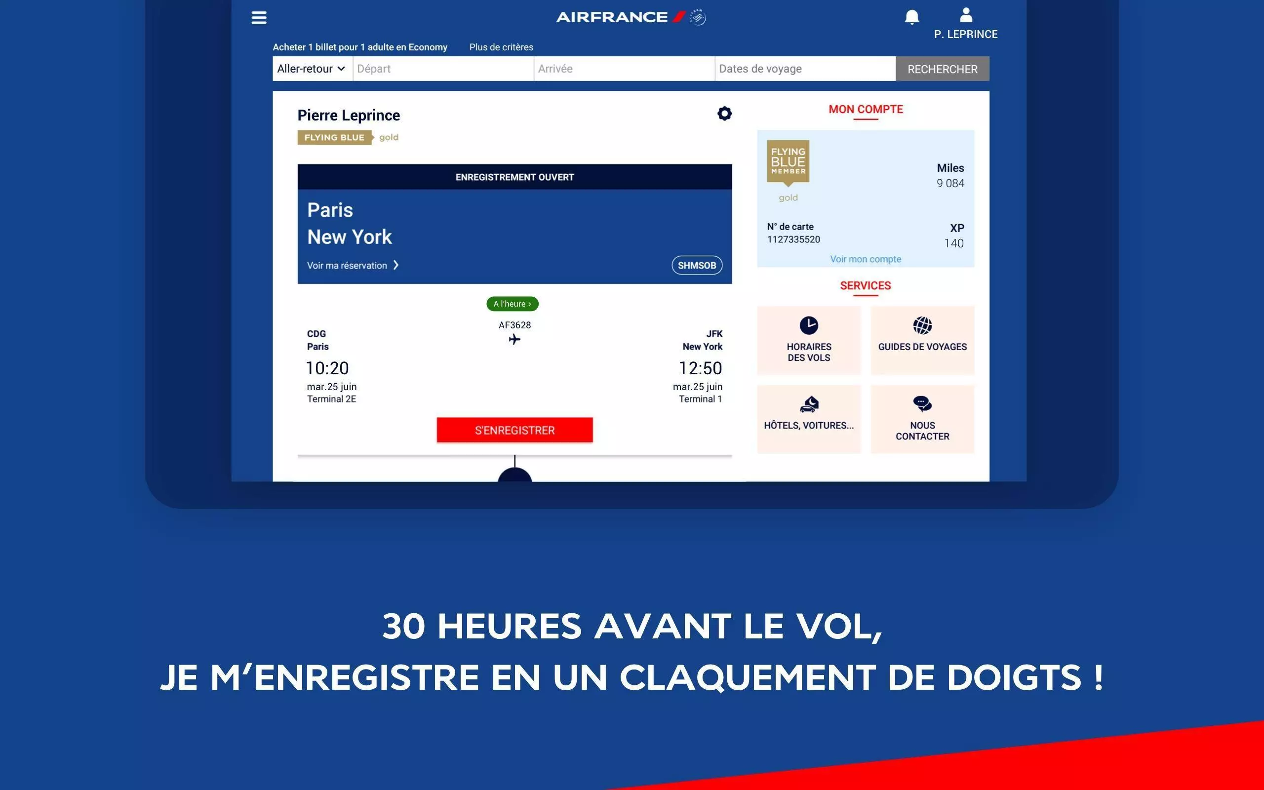 Автоматическая регистрация на рейсы air france