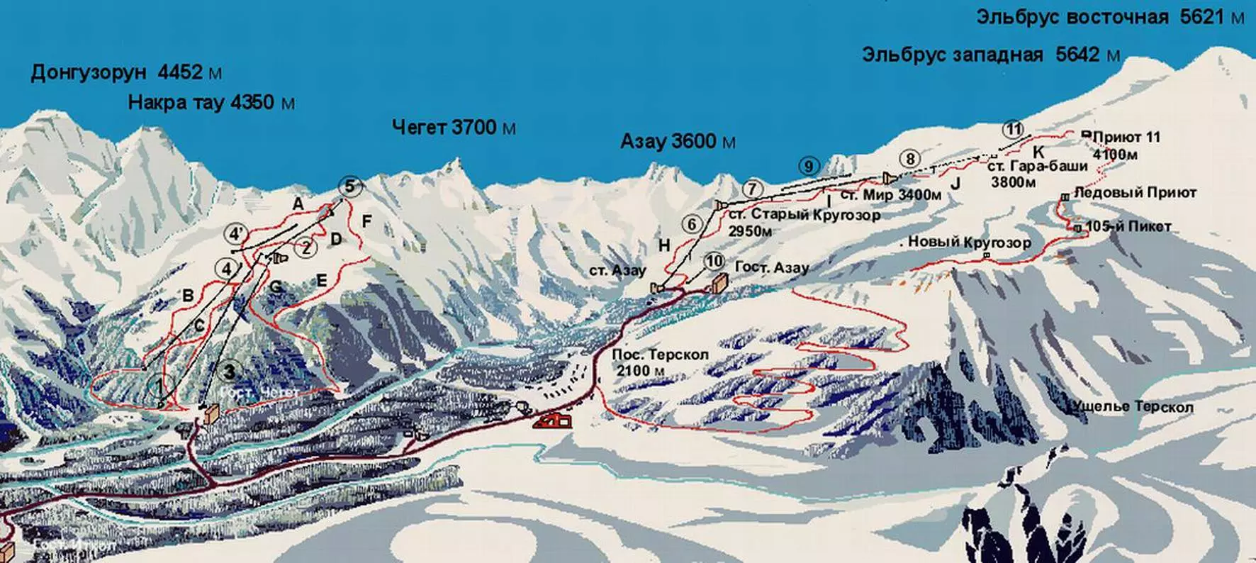 Домбай - история горнолыжного курорта на северном кавказе