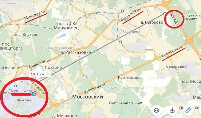 Аэропорт внуково : где он находится на карте москвы
