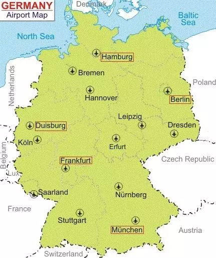 Аэропорты германии на карте
