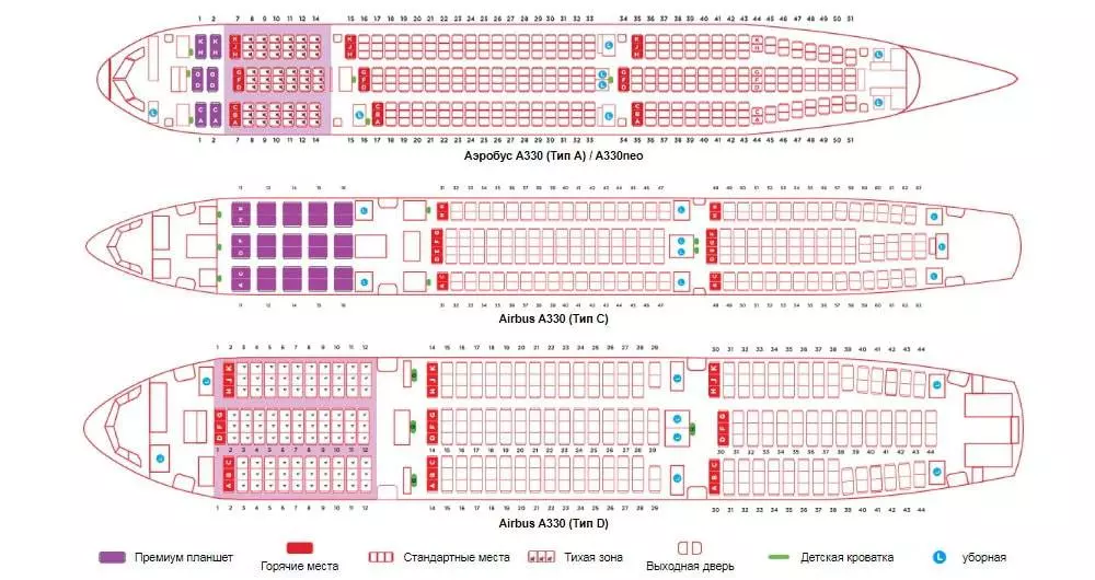 Airbus a330-200 и 300, описание и схема лучших мест в салоне самолета