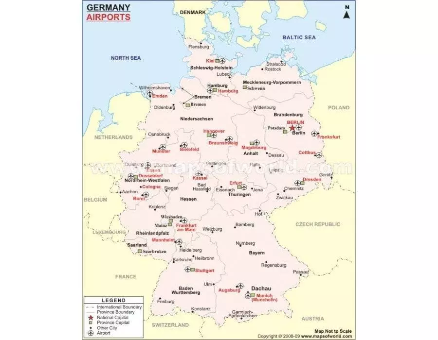 Германия - список городов с аэропортами / аэропорты мира / мой путеводитель