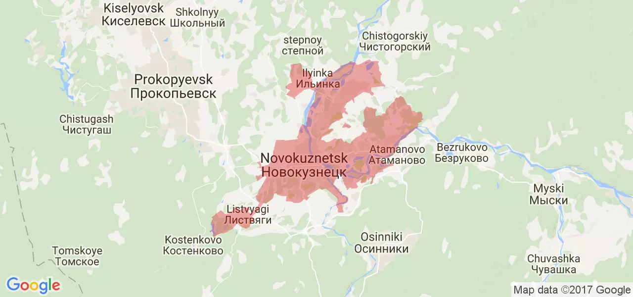 Новокузнецк на карте россии с улицами и домами