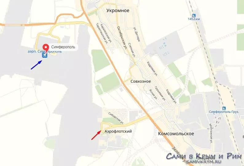 Аэропорт симферополь на карте: схема терминалов, расположение в городе