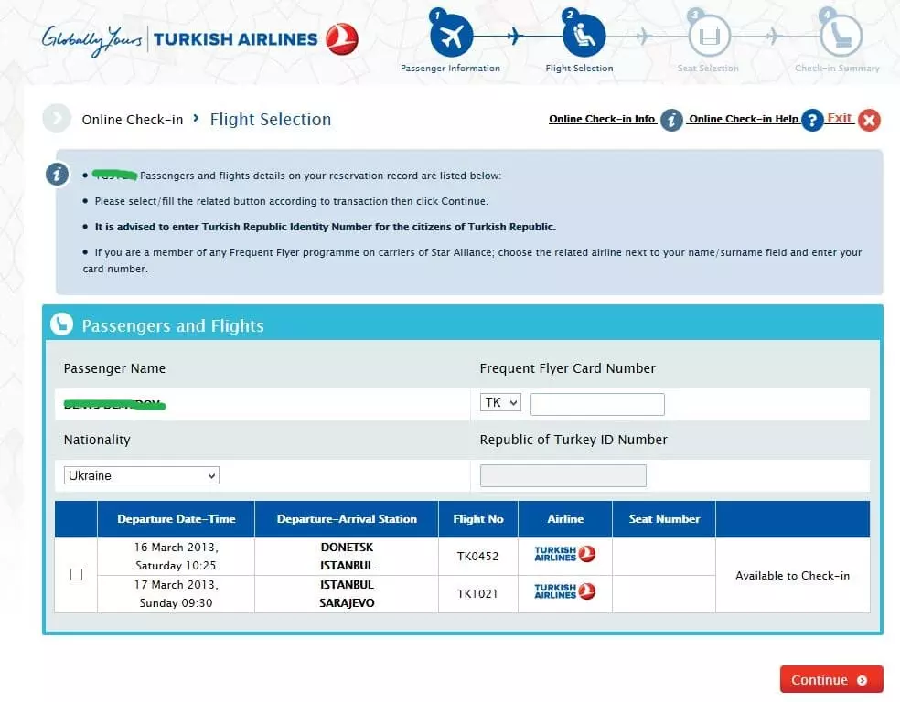 Turkish airlines регистрация на рейс - турецкие авиалинии