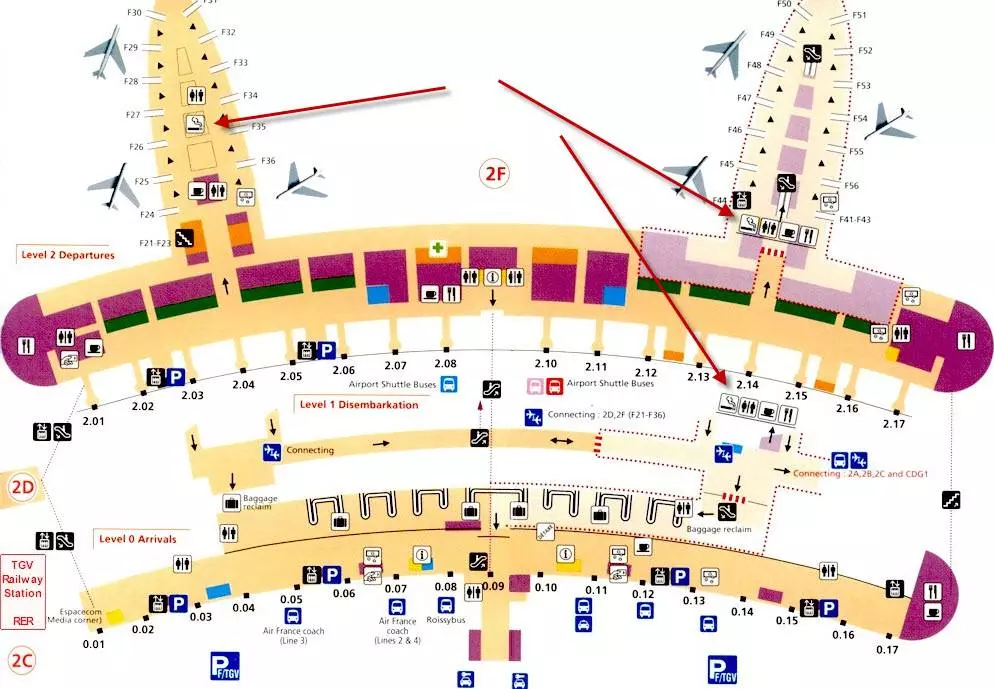 Схема аэропорта шарль-де-голль в париже