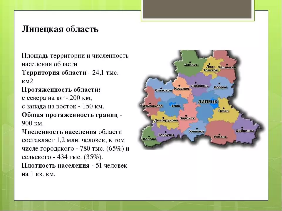 Основные демографические характеристики липецкой области в 2021 году