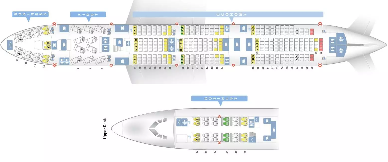 Схема салона и лучшие места boeing 747-400 аэрофлот | авиакомпании и авиалинии россии и мира
