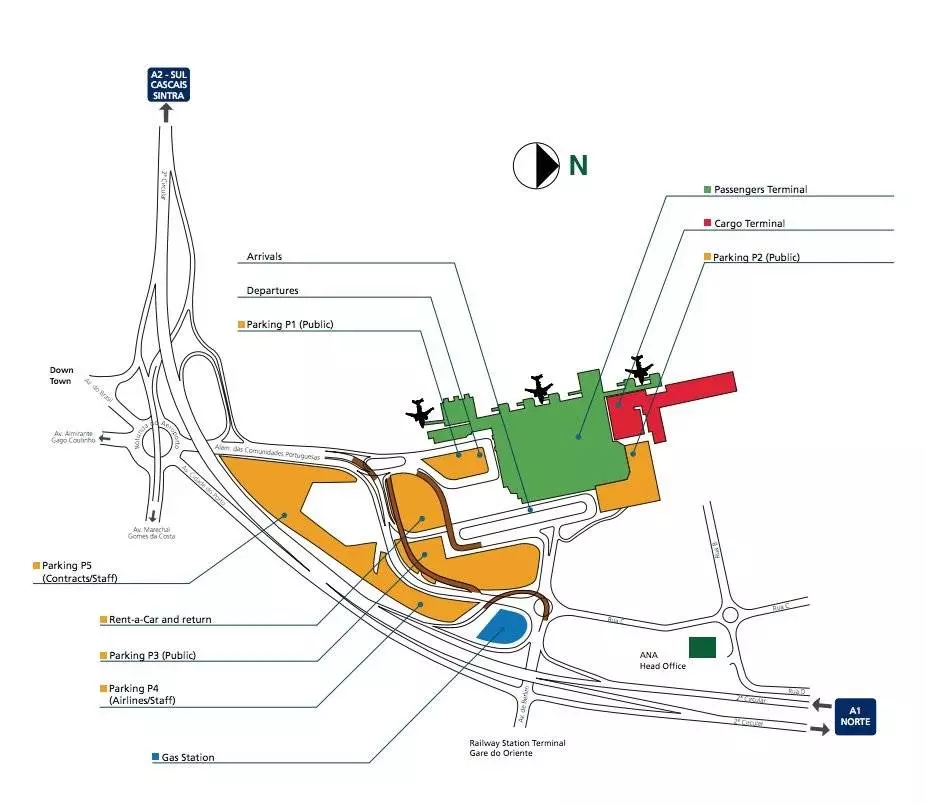 Лиссабон: описание аэропорта, расположение, маршруты на карте