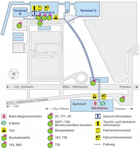 Какой транспорт ходит от аэропорта шенефельд до берлина?