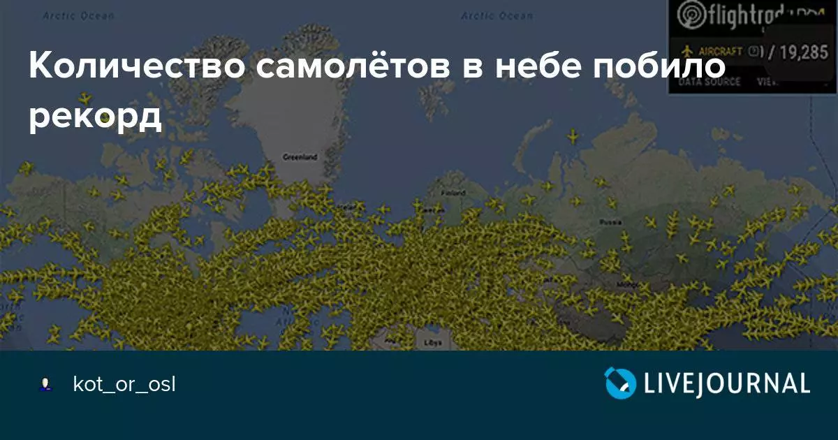 Сколько самолетов в небе сейчас: онлайн данные полетов