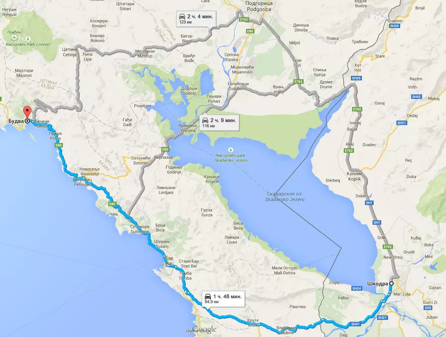 Из Черногории в Албанию на один день