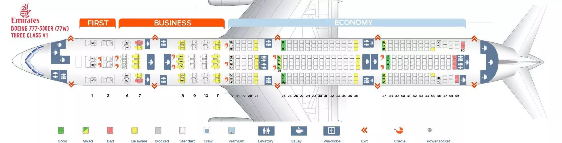 Схема салона и лучшие места boeing 777-300 россия | авиакомпании и авиалинии россии и мира