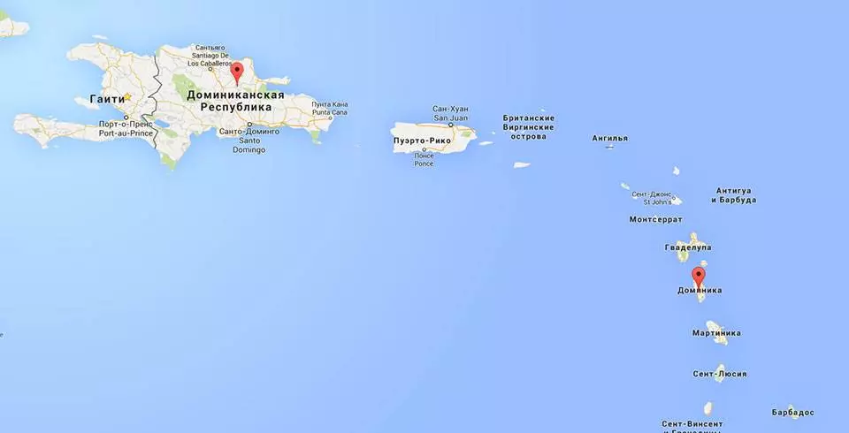 Доминикана на карте мира, удивительная страна солнца и танцев