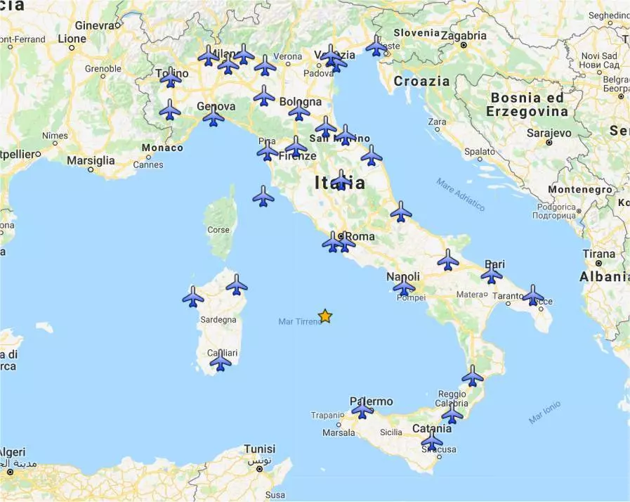 Международные аэропорты италии: список крупнейших аэровокзалов, расположение на карте