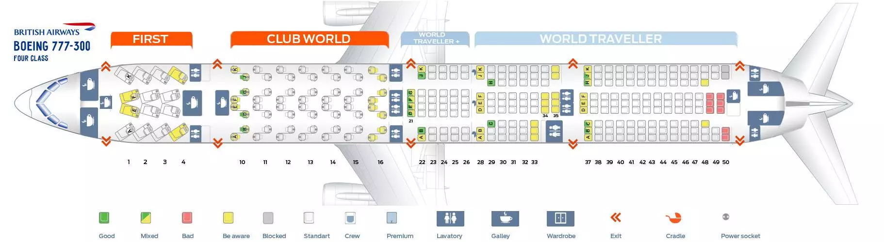 Схема салона и лучшие места в самолете boeing 777-300 авиакомпании «россия»