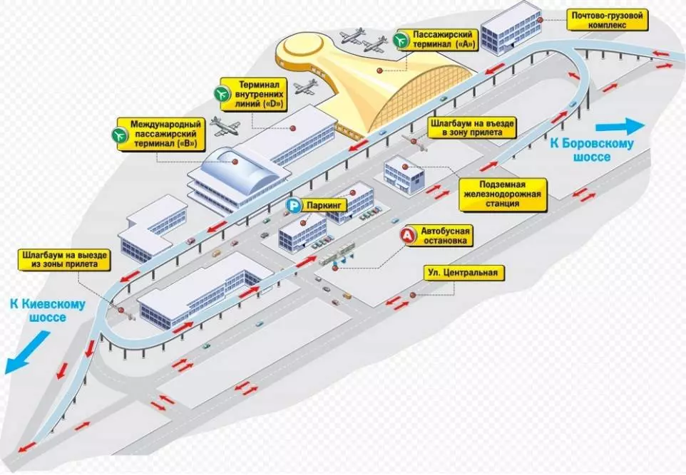 План аэропорта внуково: схема терминалов внуково