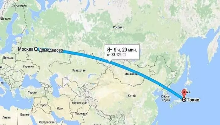 Москва - токио: сколько лететь, какое расстояние