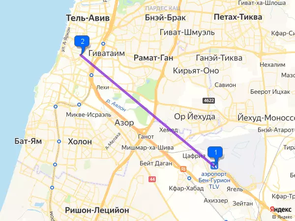 Как добраться из аэропорта тель-авива в центр города
